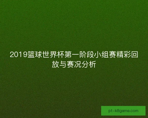 2019篮球世界杯第一阶段小组赛精彩回放与赛况分析